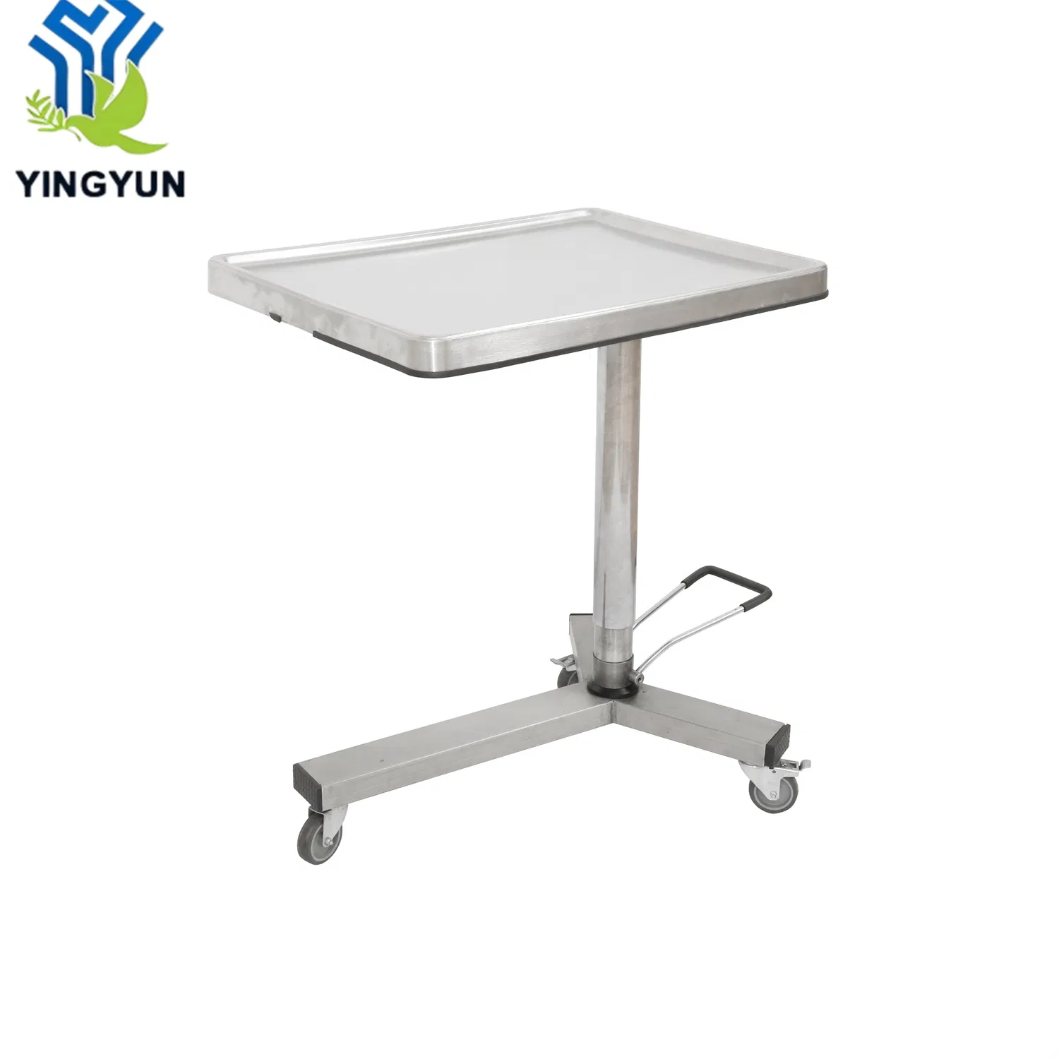 Medical Furniture 304 Stainless Steel Hospital Crash Medical Instrument Trolley Cart with Spacious Tray