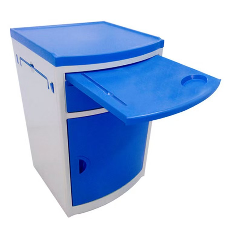 Factory Price Hospital Bedside Cabinets ABS Medical Hospital Bedside Table with Wheels for Clinics