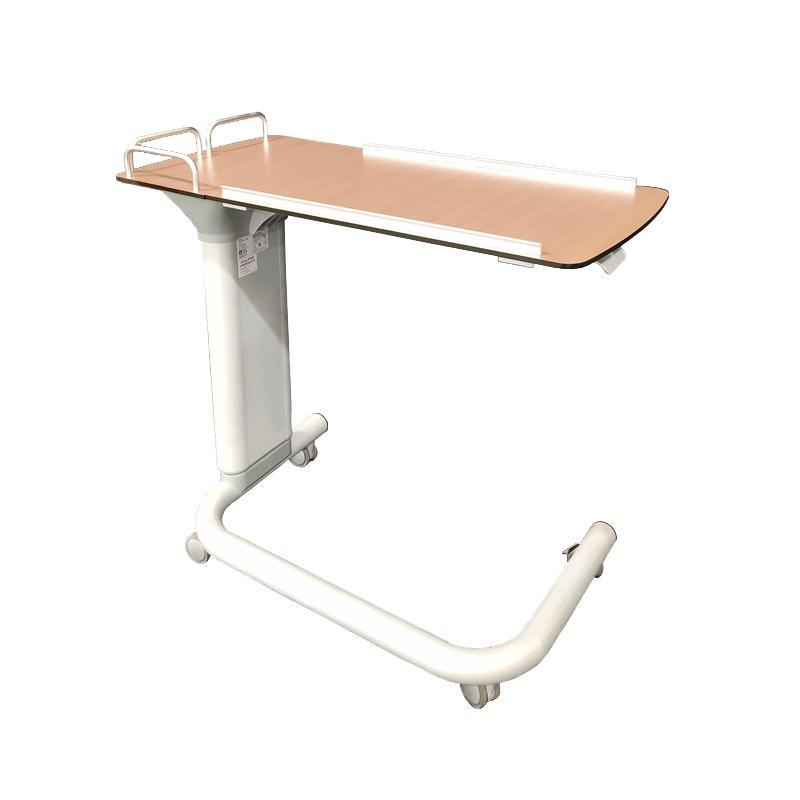 Wood ABS Hospital Overbed Dining Table with Adjustable Height