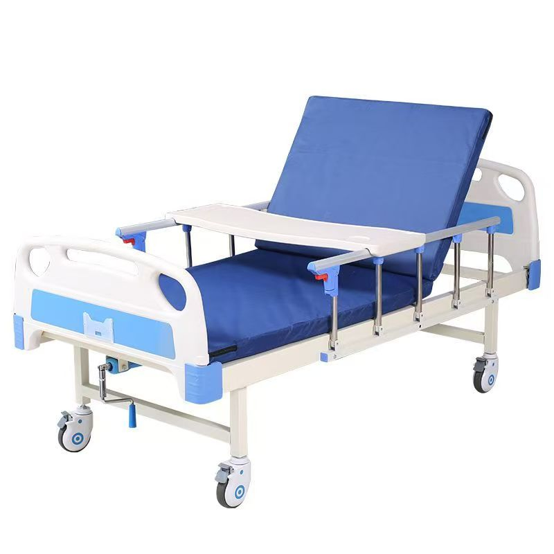Manual Steel Hospital Bed Adjustable Patient Bed for Elderly Care