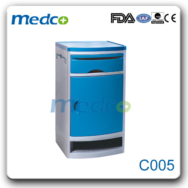 Ce ISO Medical Equipment ABS Bedside Cabinet with Wheels