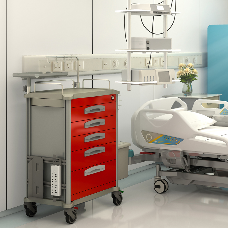 Digital Lock Emergency Trolley Hospital and Clinic Use Crash Carts