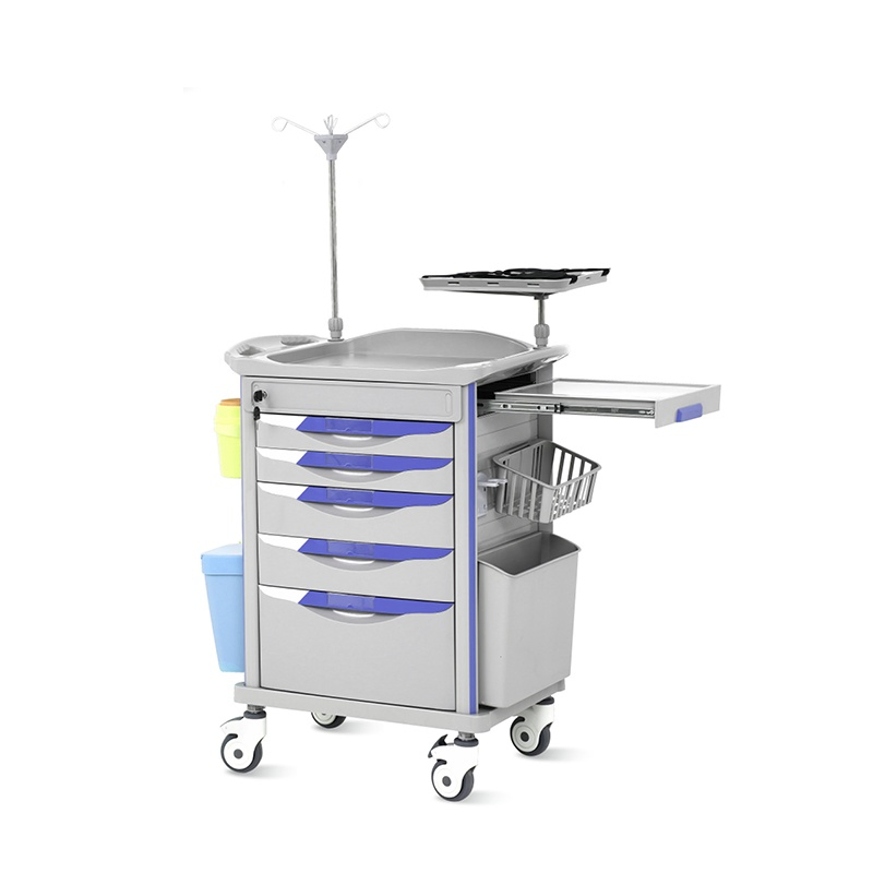 Nwm054-Et77A FDA Multi-Function ABS Plastic Hospital Clinic Emergency Medical Crash Cart