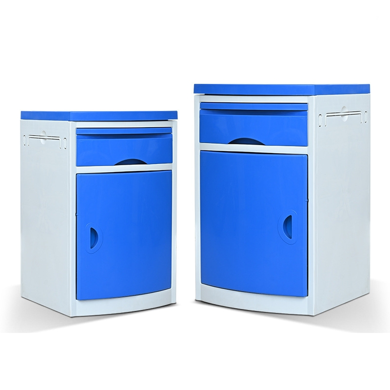 Factory Price Hospital Bedside Cabinets ABS Medical Hospital Bedside Table with Wheels for Clinics
