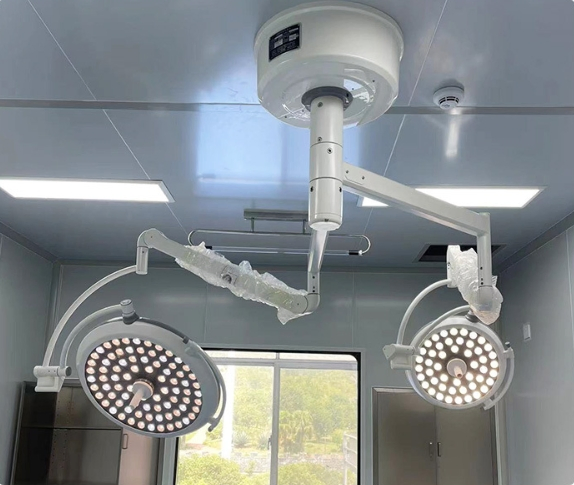 Vertical Floor-Standing LED Lighting Fixtures, Suspended Hospital Operating Room Shadowless Lights, Portable Mobile Medical Equipment