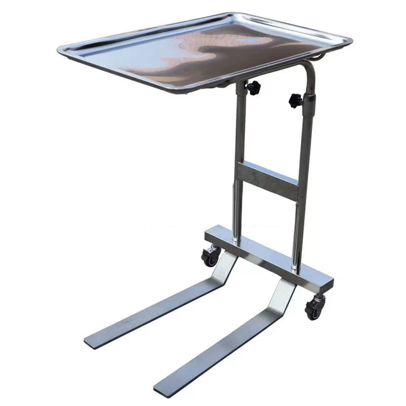 Medical Surgical Instrument Adjustable Trolley with Tray for Operating Room