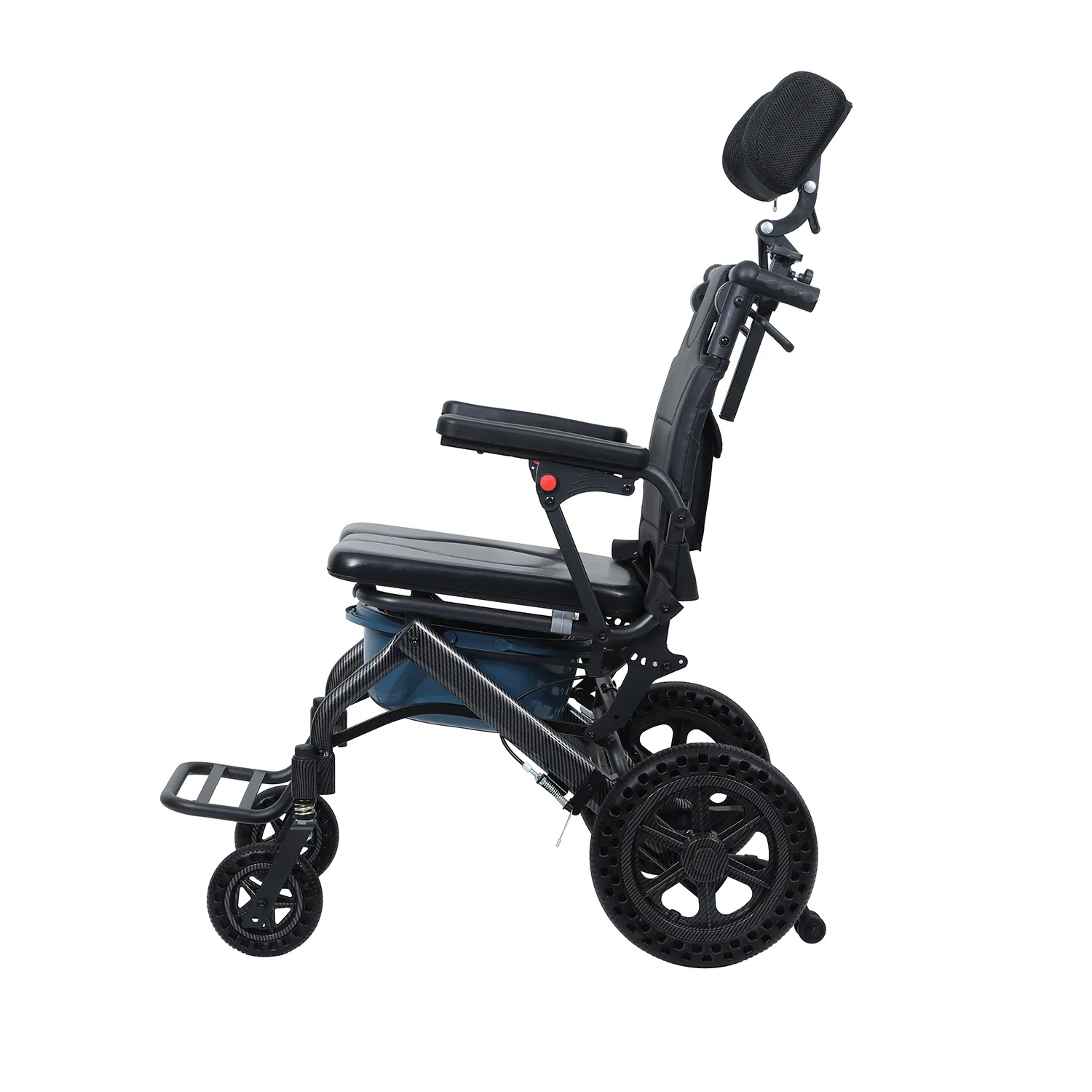 Aluminum Flip-up Armrestfoldable Commode Wheelchair for Disable Elderly Patients