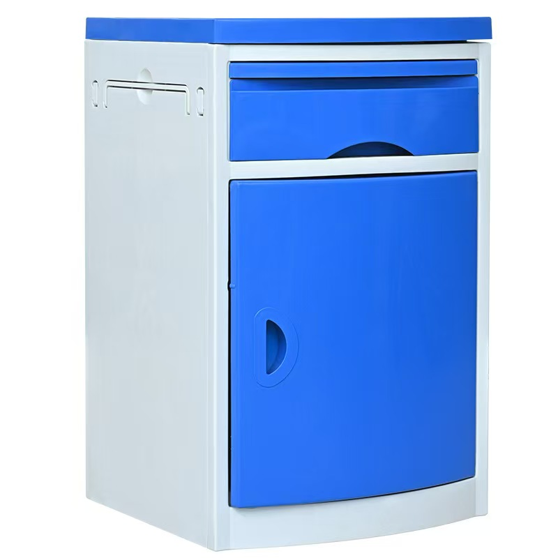 Factory Price Hospital Bedside Cabinets ABS Medical Hospital Bedside Table with Wheels for Clinics