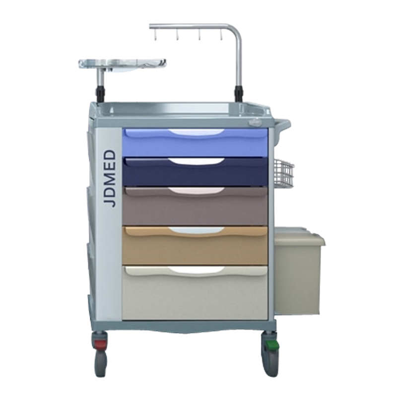 Jdeqj284 ABS Hospital Medical Emergency Trolley Crash Cart Carro De Hospital