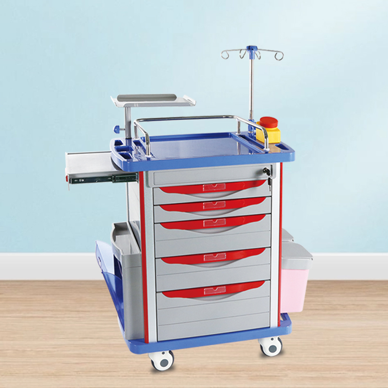 ICU ABS Crash Trolley - Multi-Functional Emergency Medical Cart