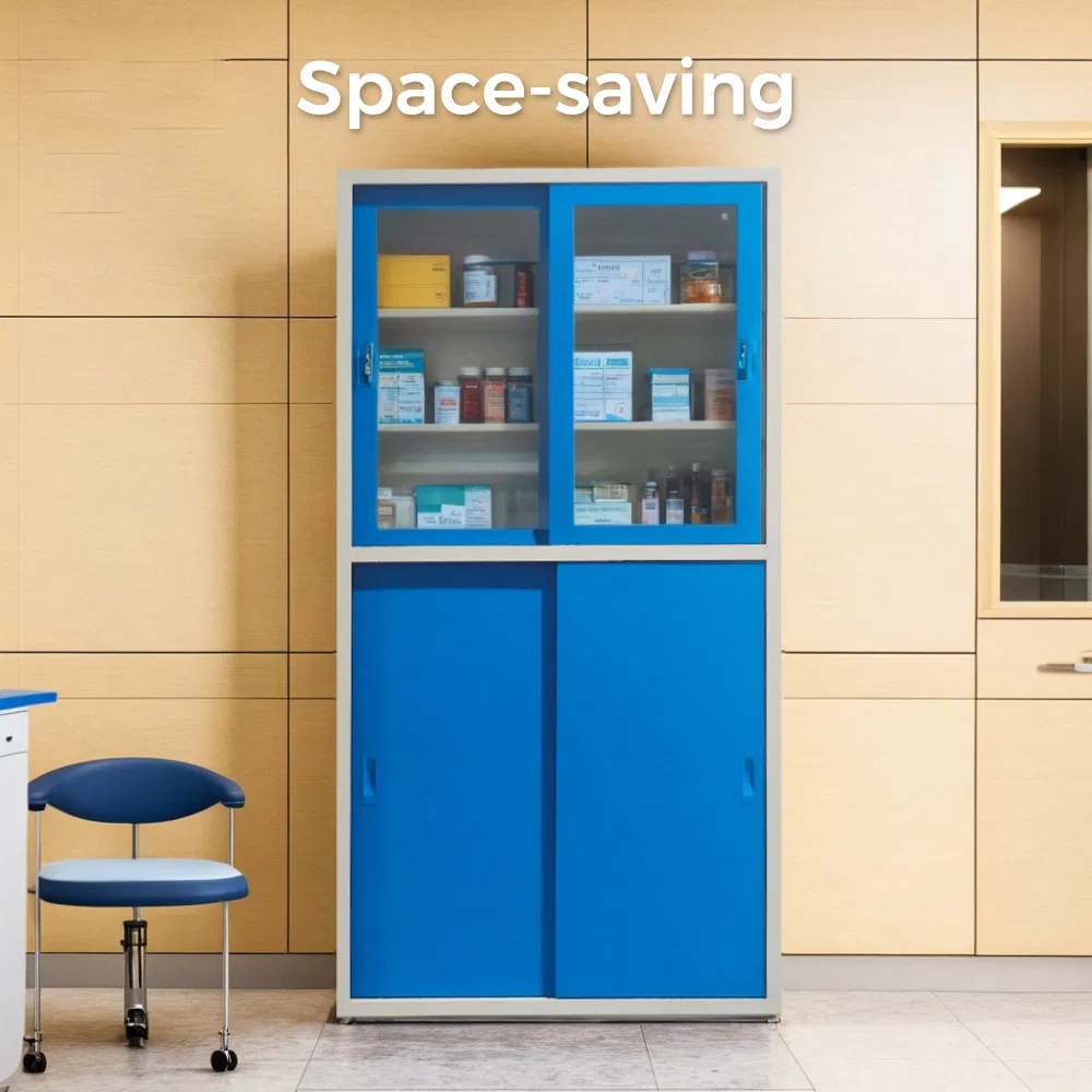 Antibacterial Medical Cabinet Featuring Custom Colors Large Capacity Movable Shelves for Hospital