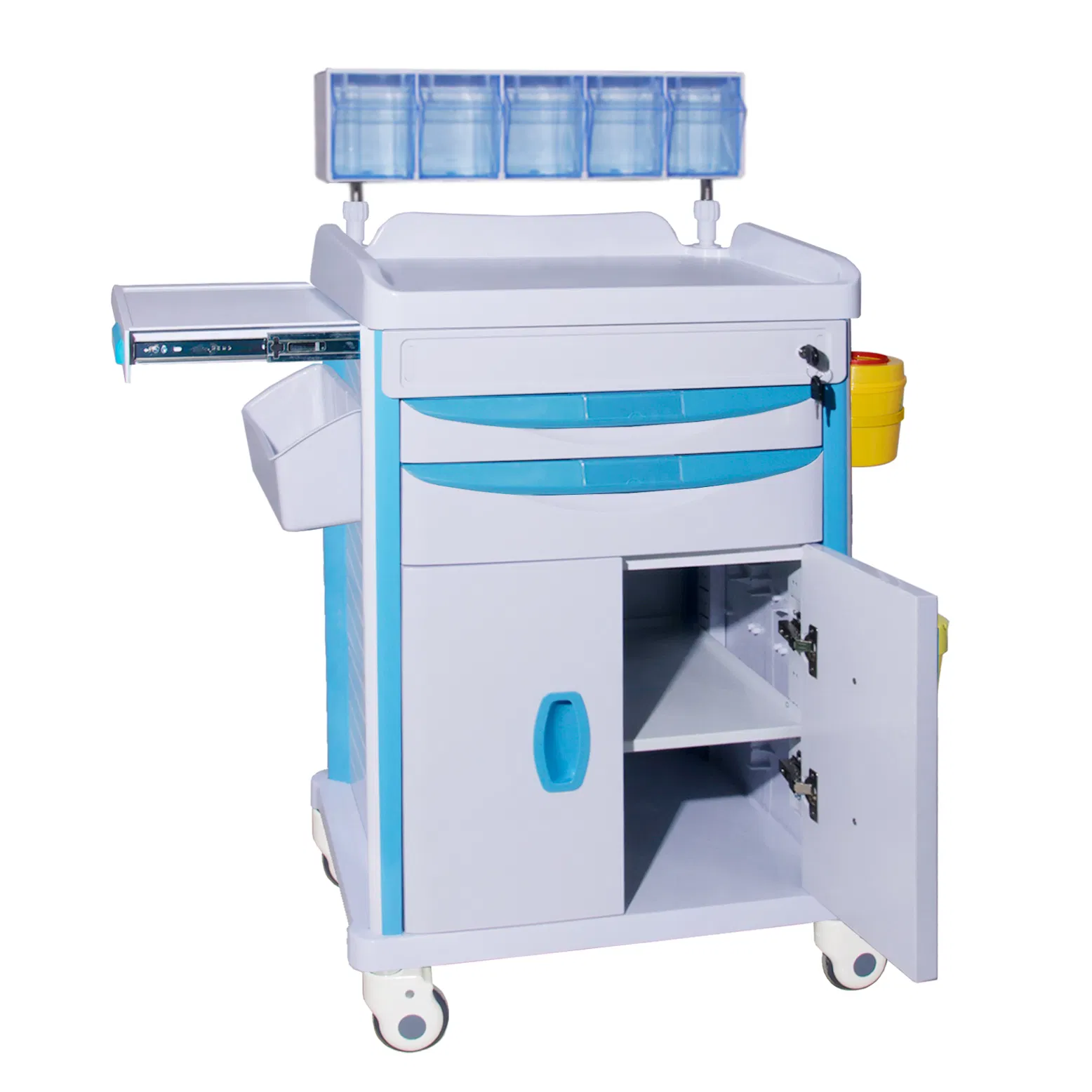 Hospital Equipment ABS Multi-Function Anesthesia Trolley Medical Crash Cart