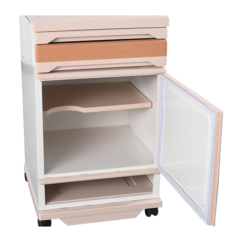 PS-G04 Clinic Hospital Patient Medical Plastic Side Table Bedside Cabinet with Drawers