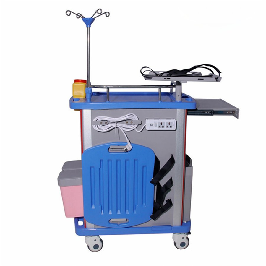 Manual Medical Deliver Trolley Cart Medica Nursing Care Hospital Trolley Nursing Emergency Cart Hospital Trolley Medical Crash Cart