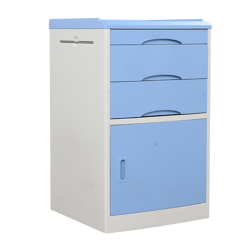 PS-G04 Clinic Hospital Patient Medical Plastic Side Table Bedside Cabinet with Drawers