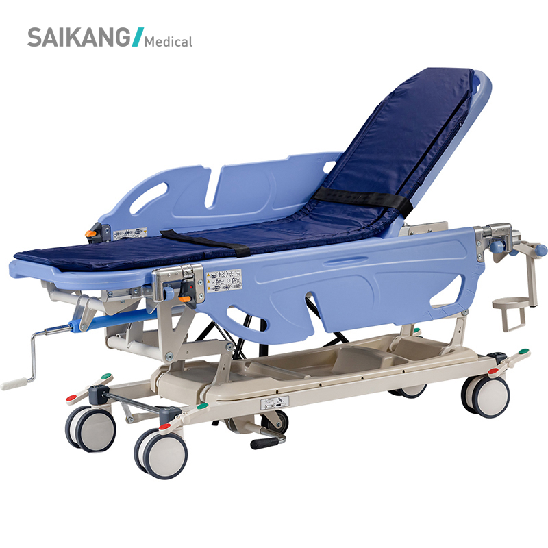 Skb041-6 Saikang Wholesale Multifunction Foldable Operation Connecting Medical Patient Stretcher Trolley