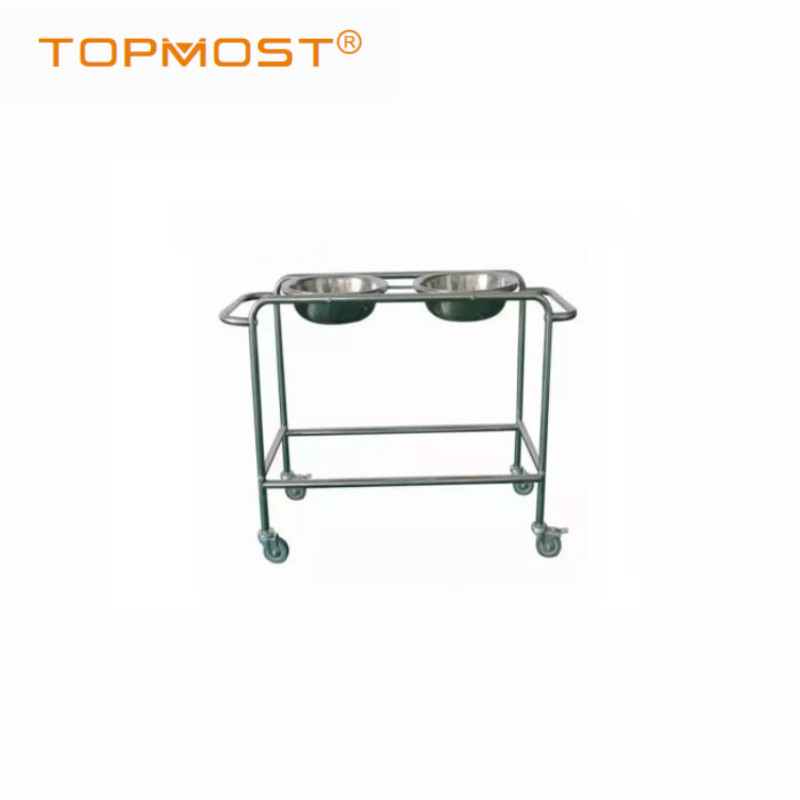 Stainless Steel Adjustable Mayo Table Surgical Instrument Tray Mayo Trolley