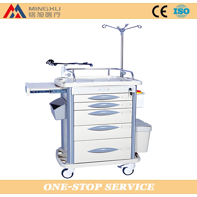 Reliable Resuscitation Crash Cart with Ample Storage for Hospitals