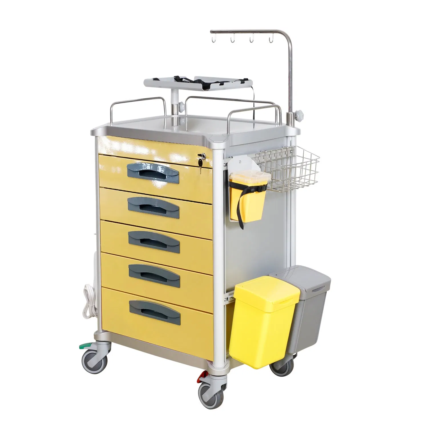 Digital Lock Emergency Trolley Hospital and Clinic Use Crash Carts