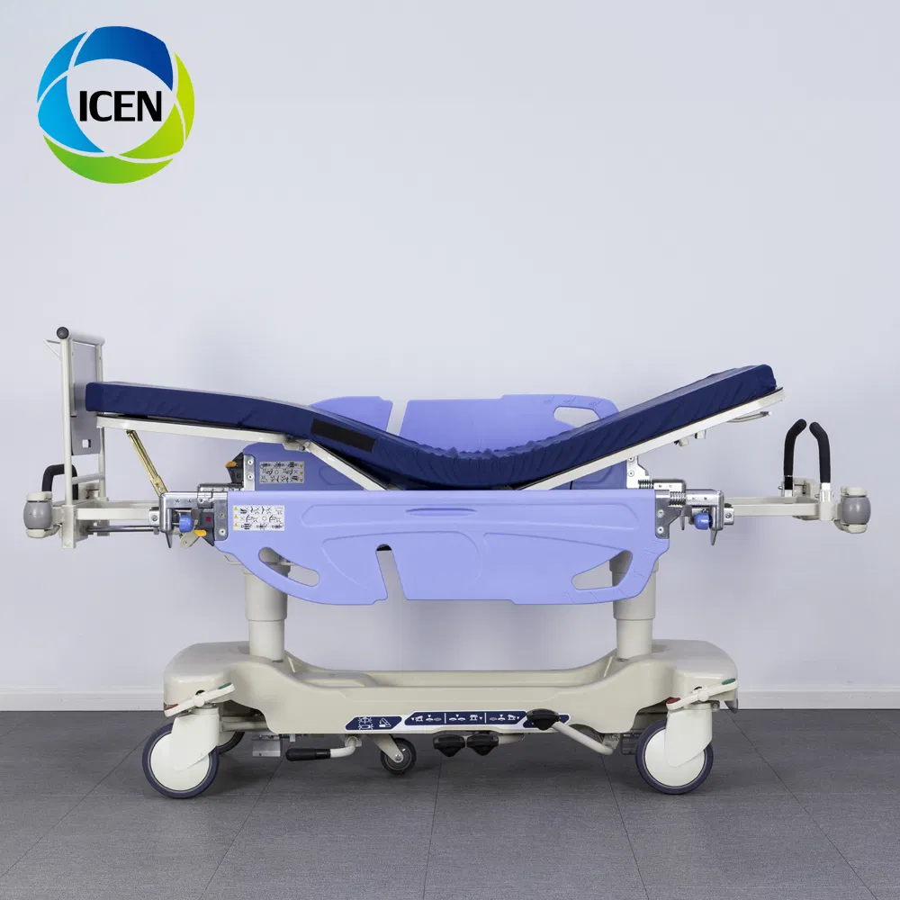 IN-R800A four small wheel electric abs patient transfer trolley stretcher cart