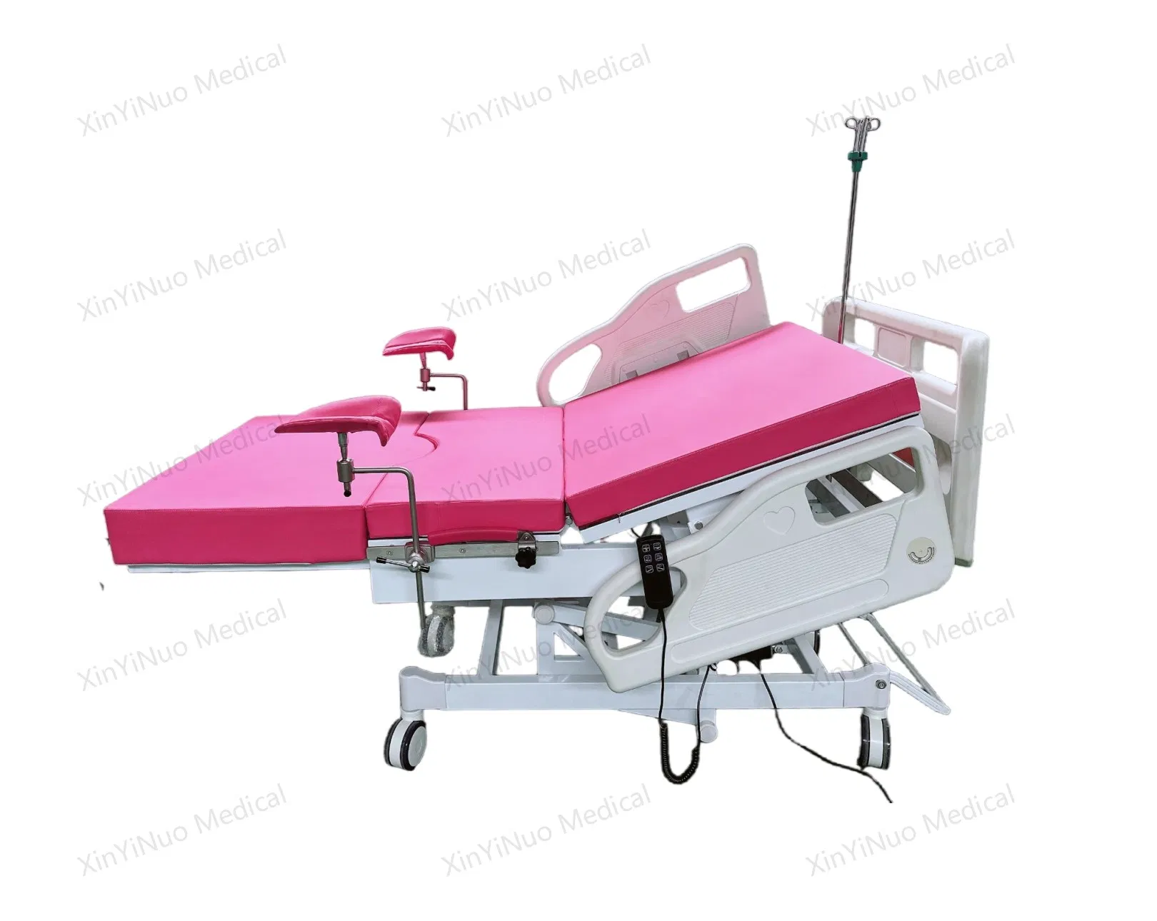 Hospital Equipment Pink Color Electric Obstetric Delivery Maternity Bed Gynecological Hydraulic Examination Birthing Table