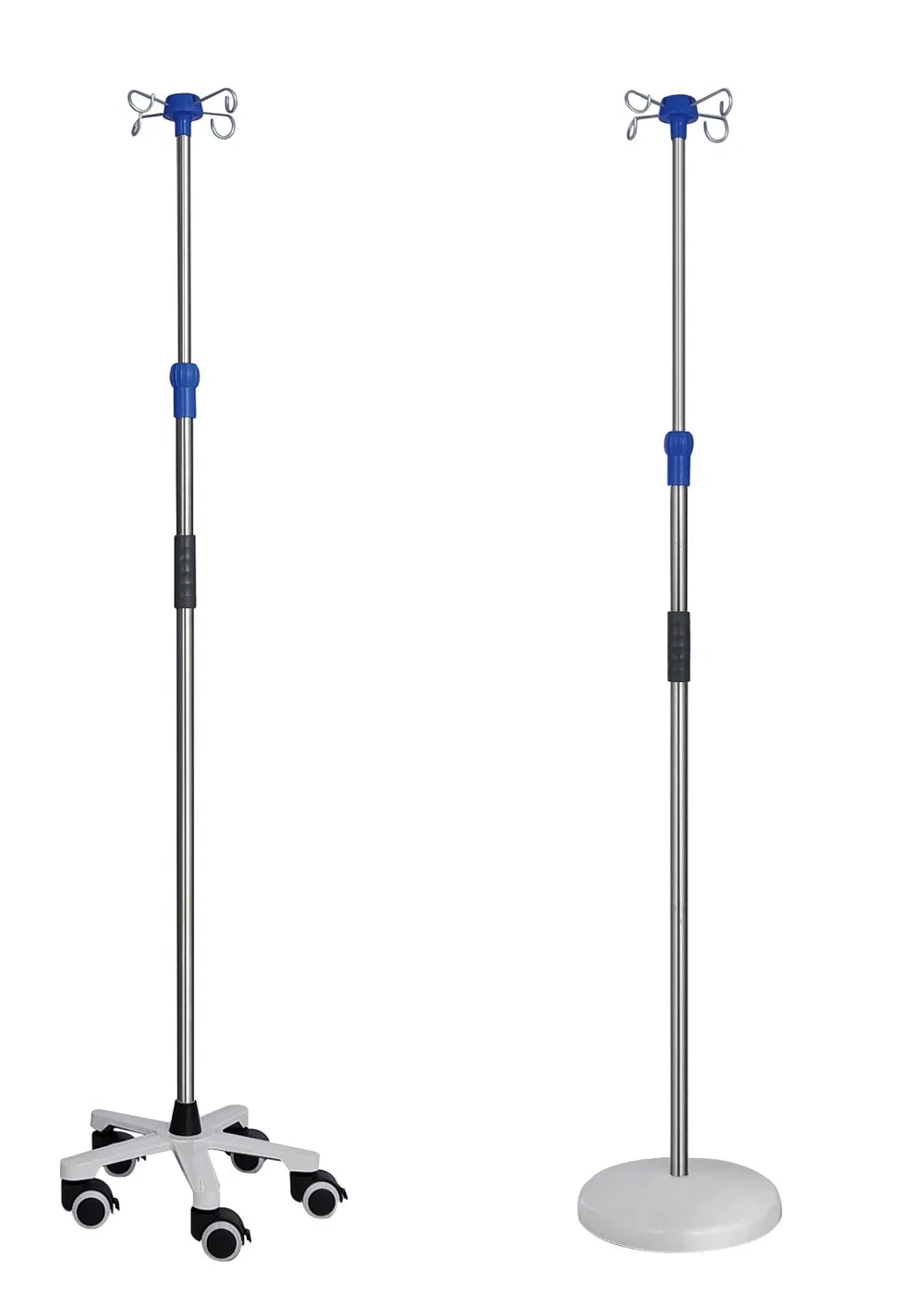 Hospital Infusion Series IV Drip Stand Trilevel up Down Adjust Movable Durable Useful Infusion Stand