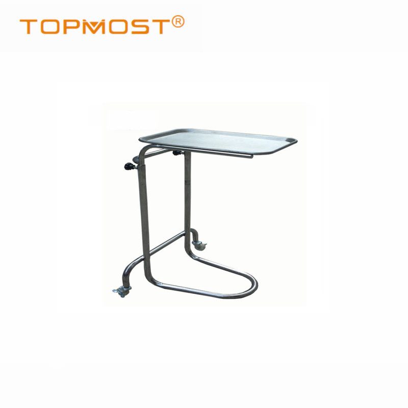 Stainless Steel Adjustable Mayo Table Surgical Instrument Tray Mayo Trolley