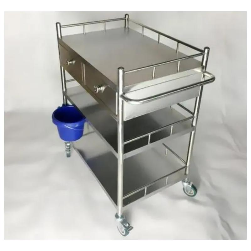 Hospital Medical Furniture Factory Custom Trolley Surgical Instrument Trolley Cart Stainless Steel Hospital Furniture