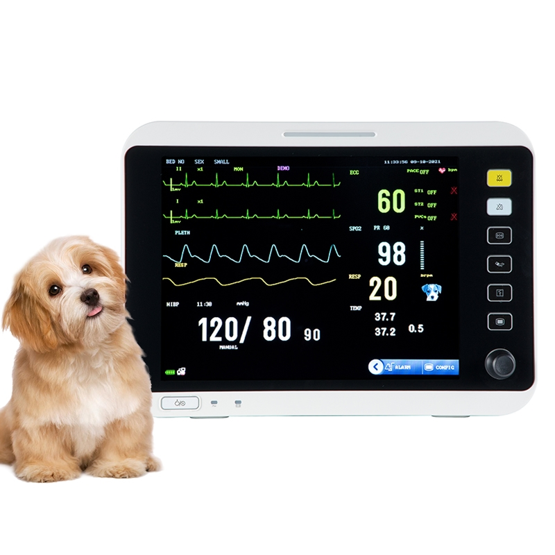 ICU Vital Sign Monitor ECG Waveform Portable Ccu Multiparameter Medical Monitor Multiparametro Vet Patient Monitor