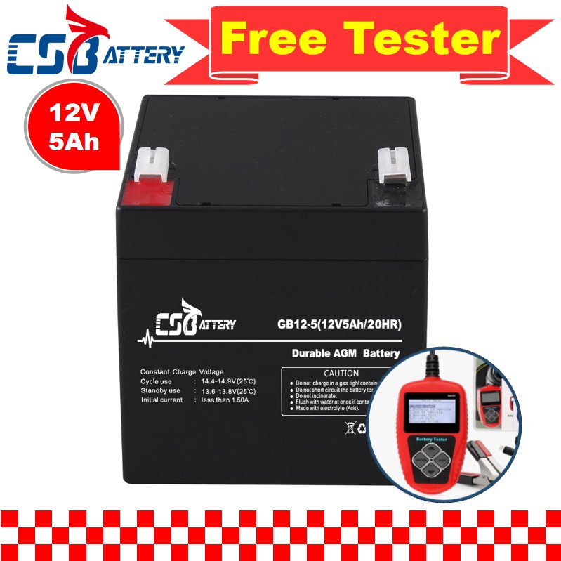 Csbattery 12V5ah Small Size AGM Bateria for Electronic-Scale/Medical-Electronic-Equipment/Fire