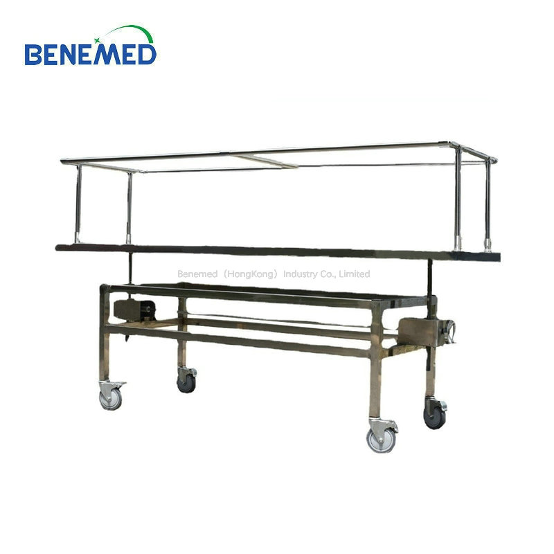 Medical Equipment Dead Body Move Mortuary Stretcher Trolley with Cloth Cover