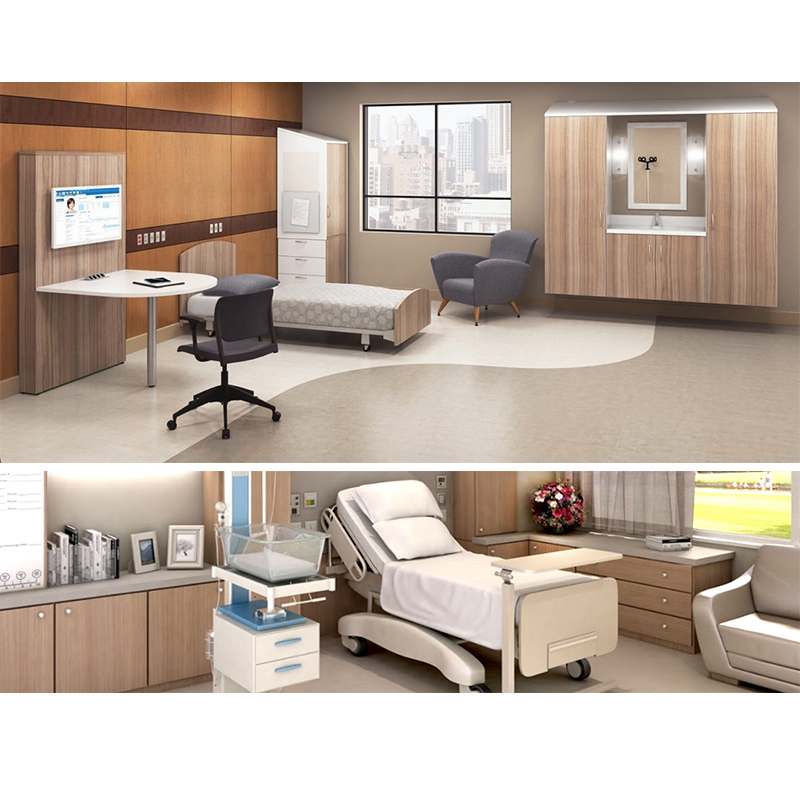 3D Model Free Download Customized Clinic Storage Workstation Cupboard Wooden Medical Cabinet Hospital Furniture with Sink