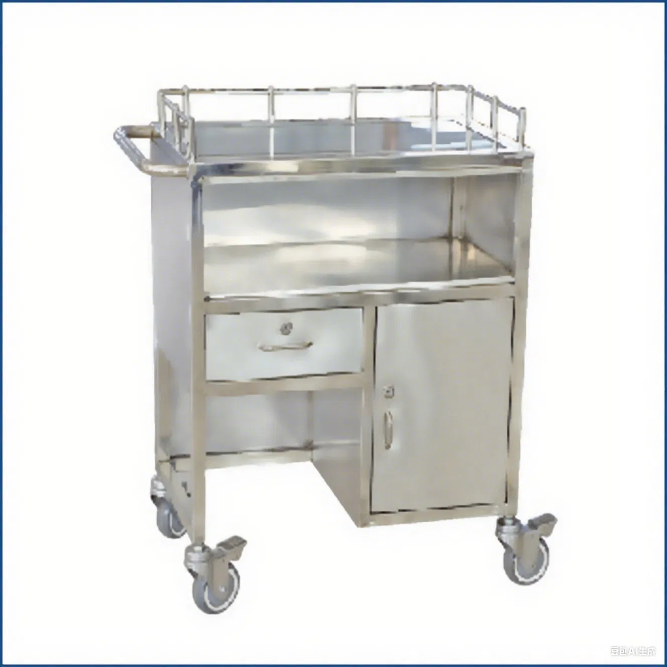 Big Drawers Trolley Stainless Steel Treatment Medical Surgical Instrument Trolley