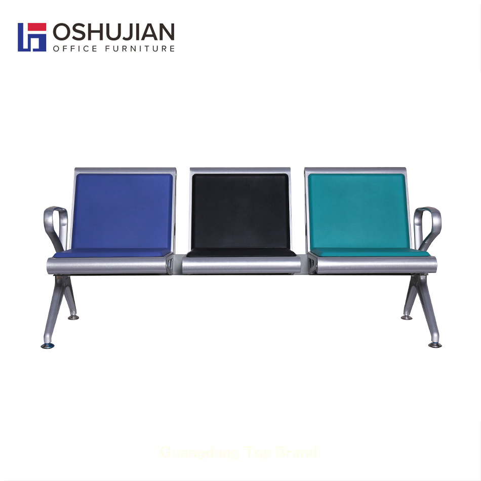 Airport Waiting Chair Seating 3 Seater PU Hospital Ergonomic Waiting Bench Chair