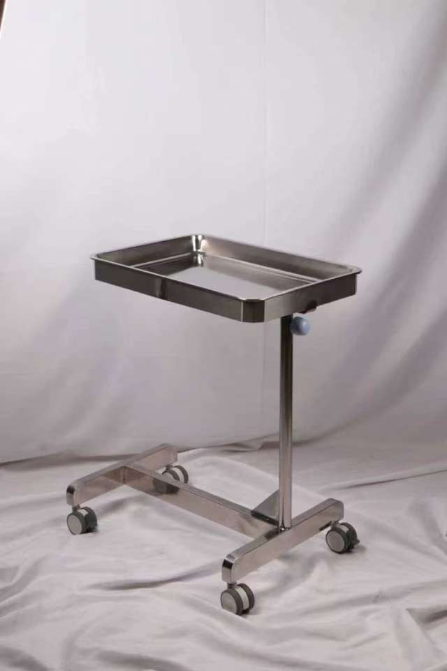 Medical Surgical Instrument Adjustable Trolley with Tray for Operating Room