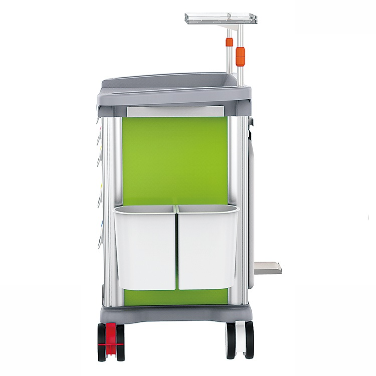 Hospital Cart Surgical Instrument Emergency Hospital Trolley with 4 Casters