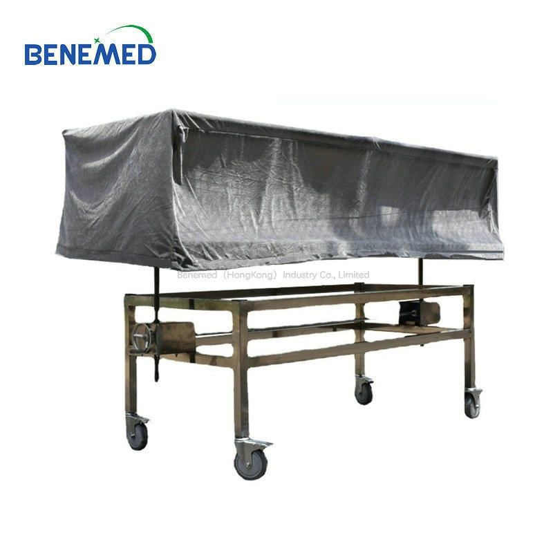 Medical Equipment Dead Body Move Mortuary Stretcher Trolley with Cloth Cover