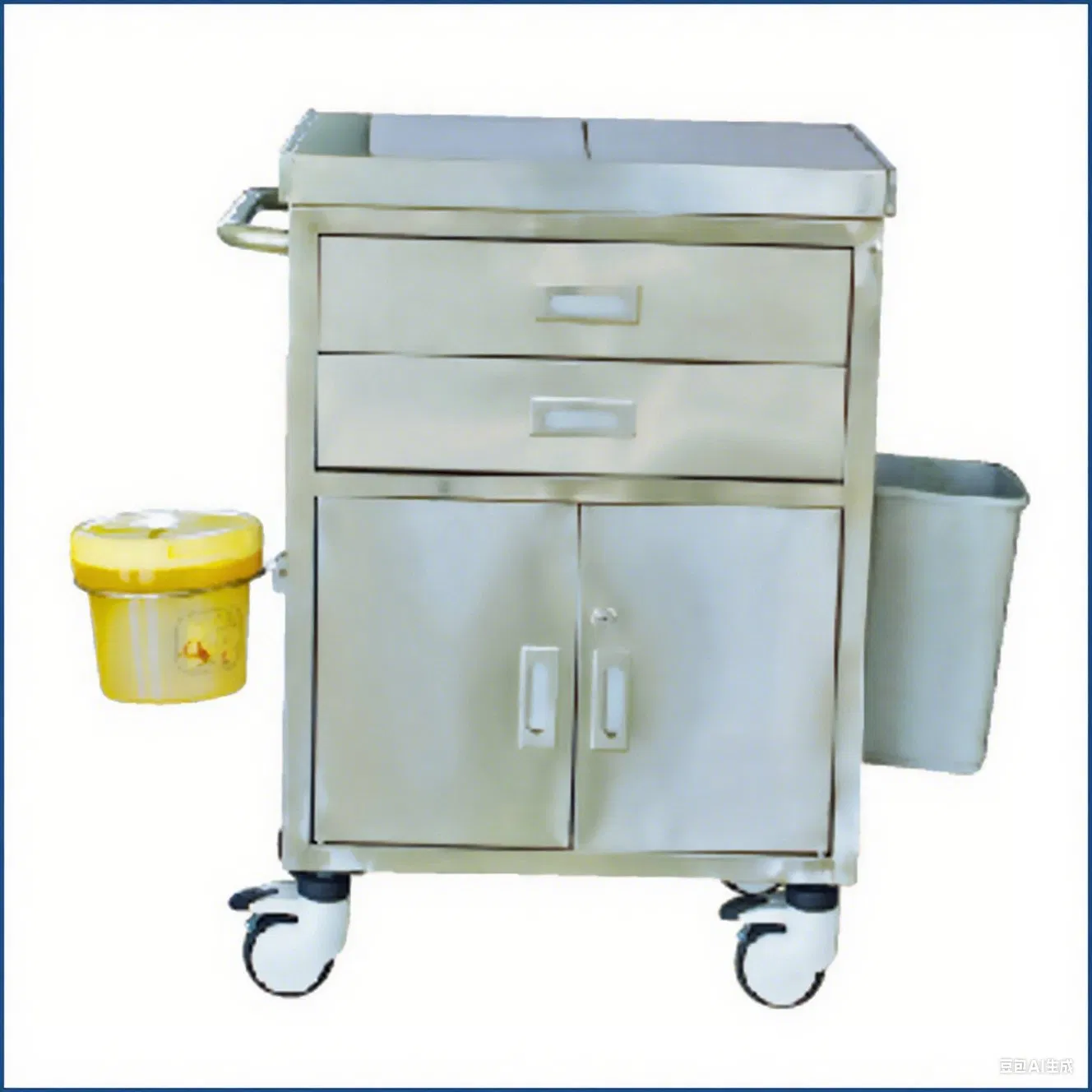 Big Drawers Trolley Stainless Steel Treatment Medical Surgical Instrument Trolley