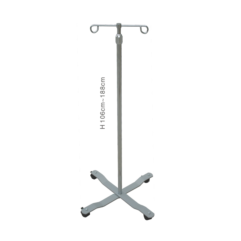 Clinic Patient Infusion Durable Metal IV Pole Drip Stand