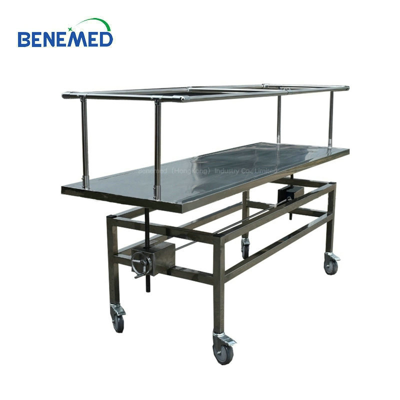 Medical Equipment Dead Body Move Mortuary Stretcher Trolley with Cloth Cover