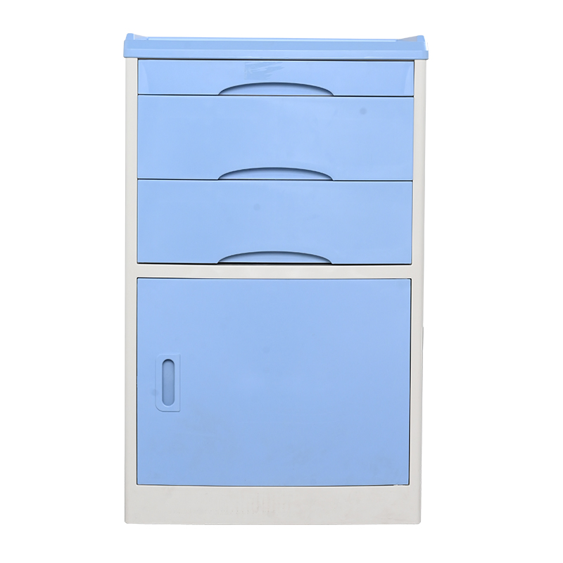 PS-G04 Clinic Hospital Patient Medical Plastic Side Table Bedside Cabinet with Drawers