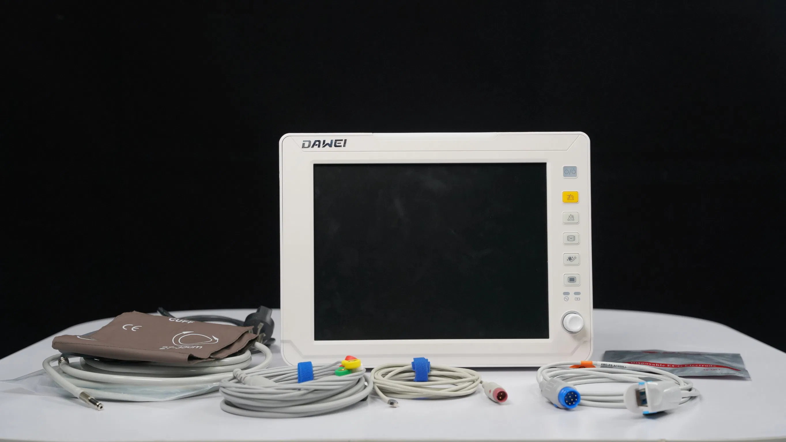Hospital Equipment with Portable ECG Monitor and Vital-Sign ICU Screen