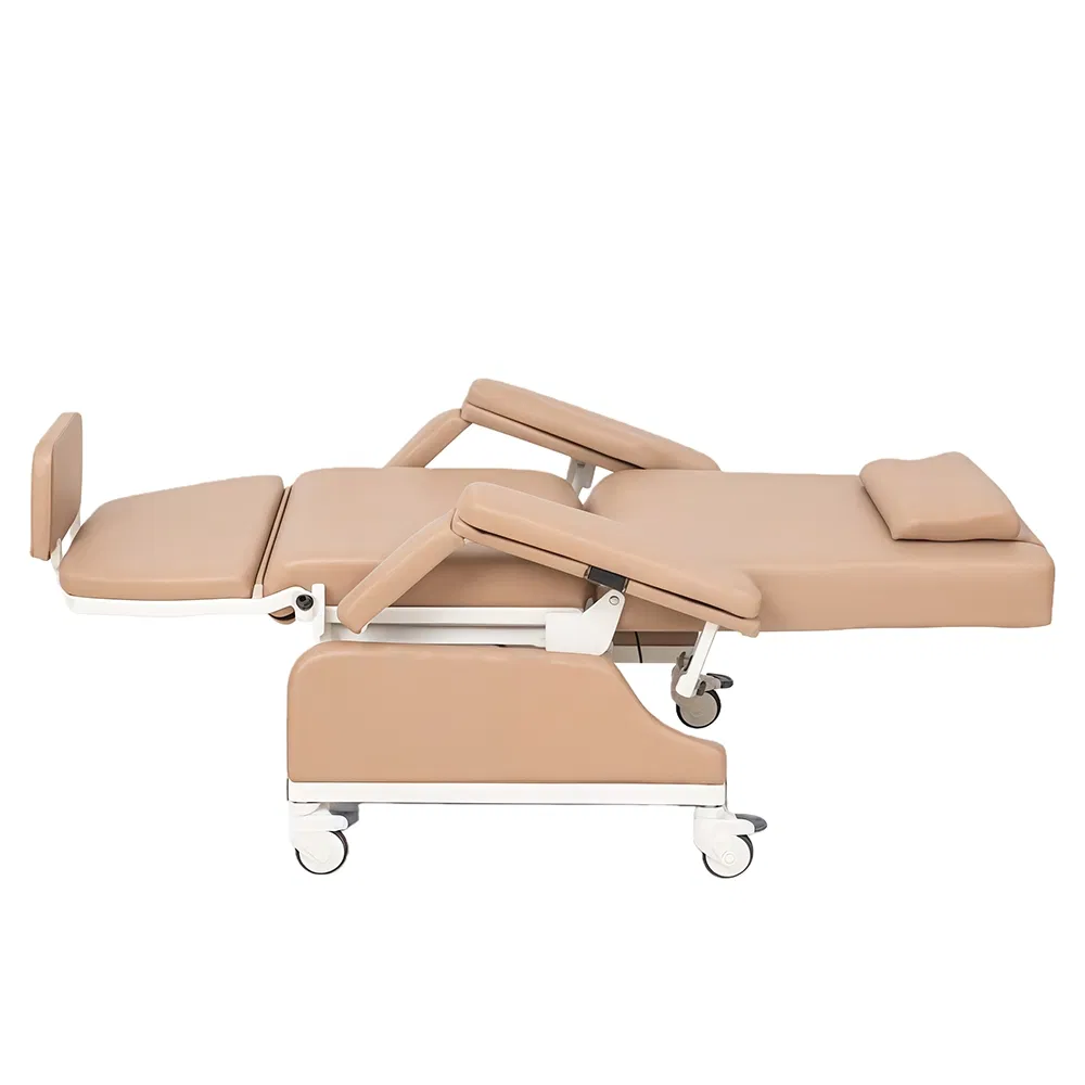 Luxury High Quality Customized Electric Hospital Patient Infusion Chair Medical Dialysis Blood Transfusion Chair with CPR Function Two Functions