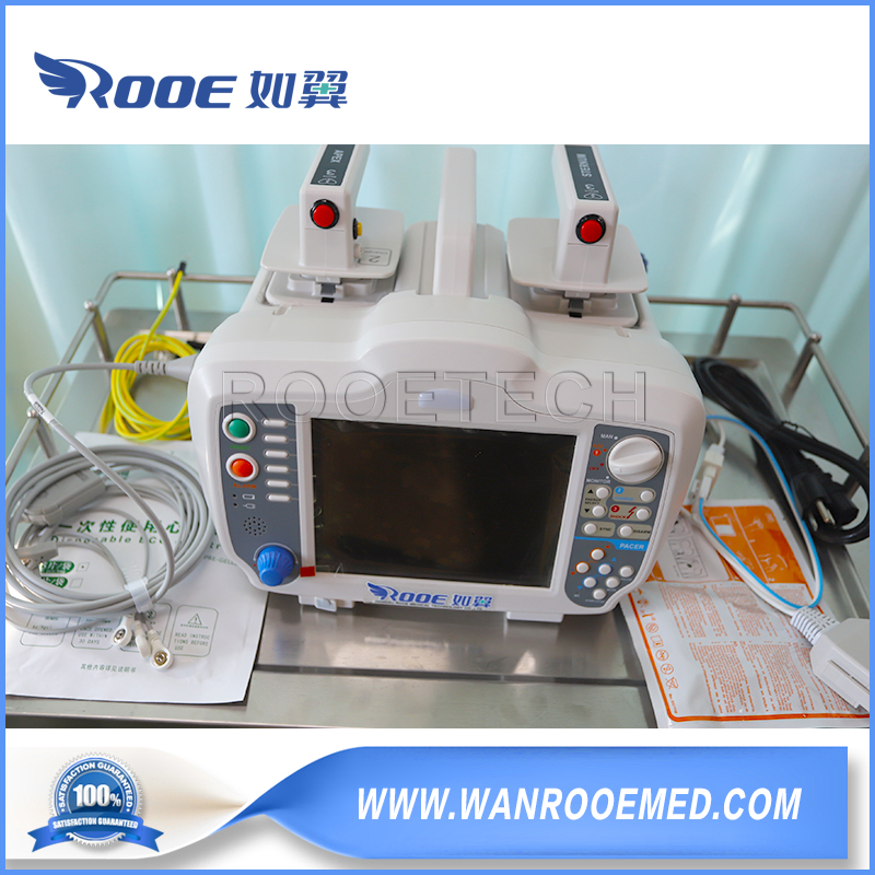 Portable First Aid Aed Biphase Automatic External Defibrillator with ECG Monitor and Pacer