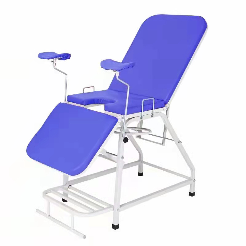Stainless Steel Gynecology Birthing Chair Patient Manual Operating Table Examination Bed Medical Examination Bed