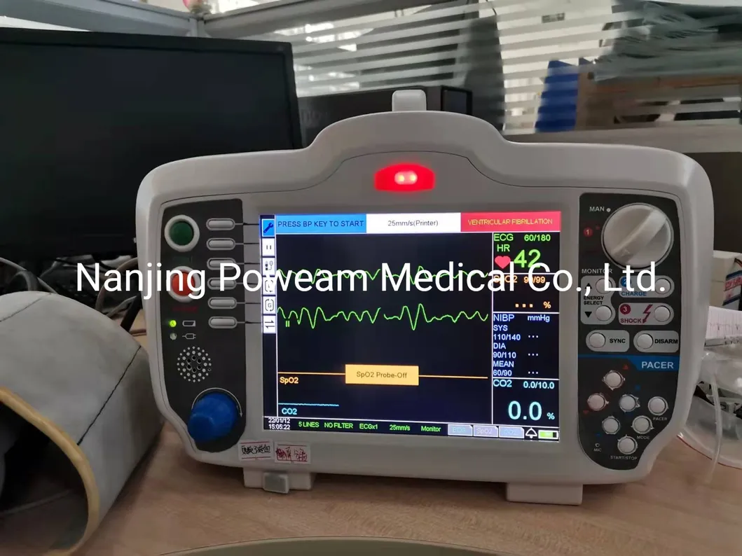 Defibrillator Monitor Blue