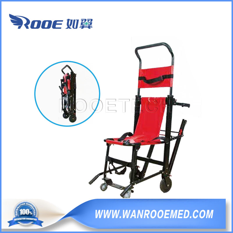 One-Staff Operation Aluminum Alloy Sliding Evacuation Stair Chair for Emergency Center and Fire