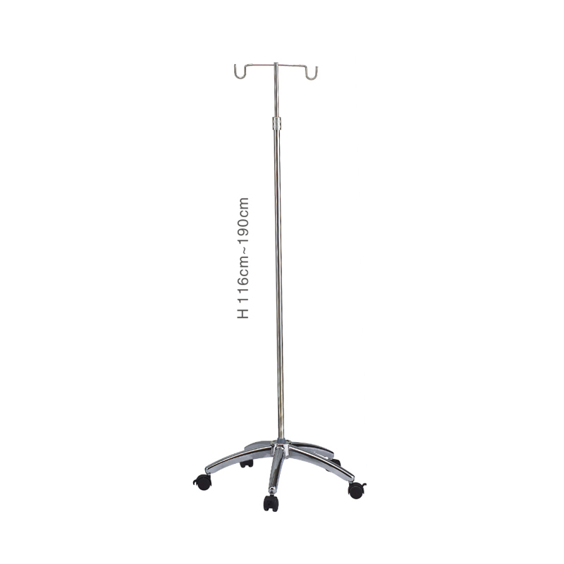 Clinic Patient Infusion Durable Metal IV Pole Drip Stand