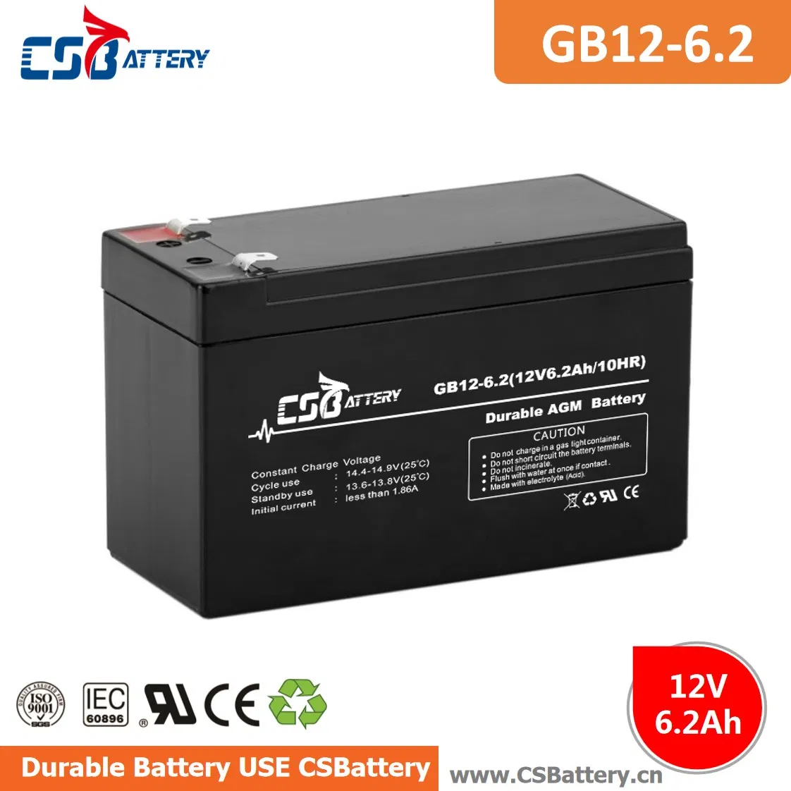 Csbattery 12V5ah Small Size AGM Bateria for Electronic-Scale/Medical-Electronic-Equipment/Fire