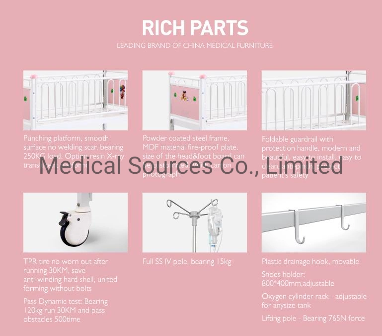 (MS-P310) Hospital Pediatric Bed Infant Newborn Trolley New Baby Bed